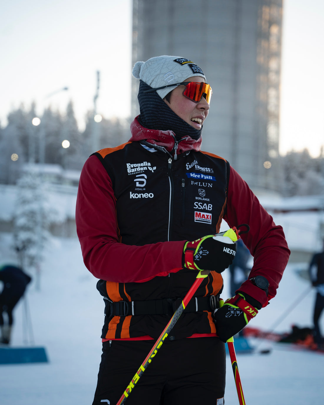 George Ersson kombinerar BikeErg med skidåkning